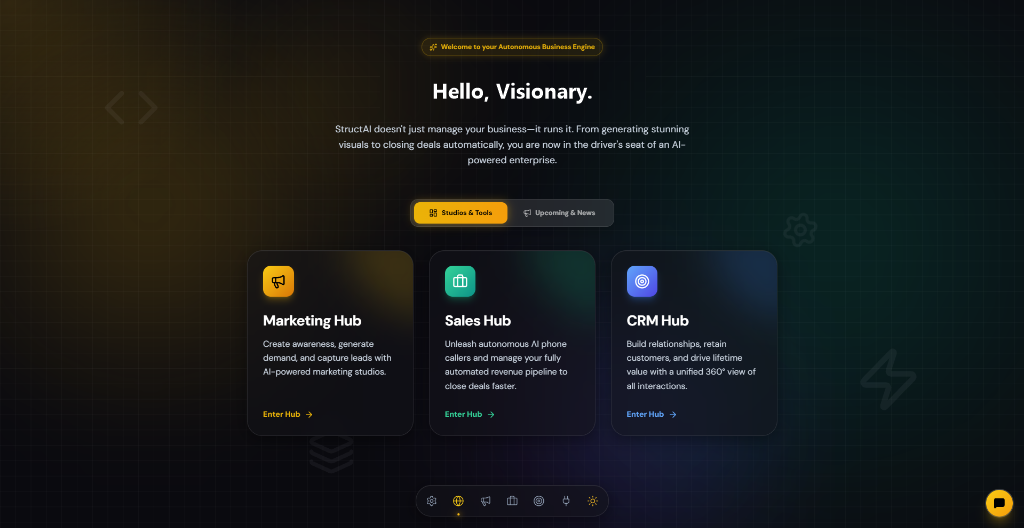 StructAI Autonomous Business Engine Dashboard